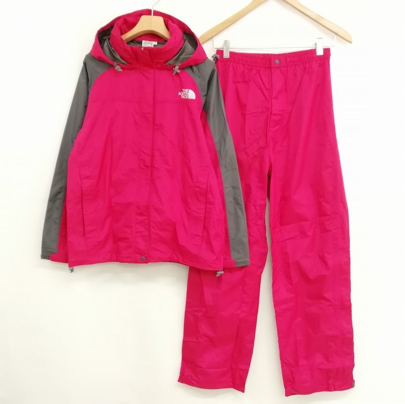 ザノースフェイス THE NORTH FACE NPW10713 レインウエア セットアップ マウンテンパーカー ジャケット ロングパンツ M ピンク系