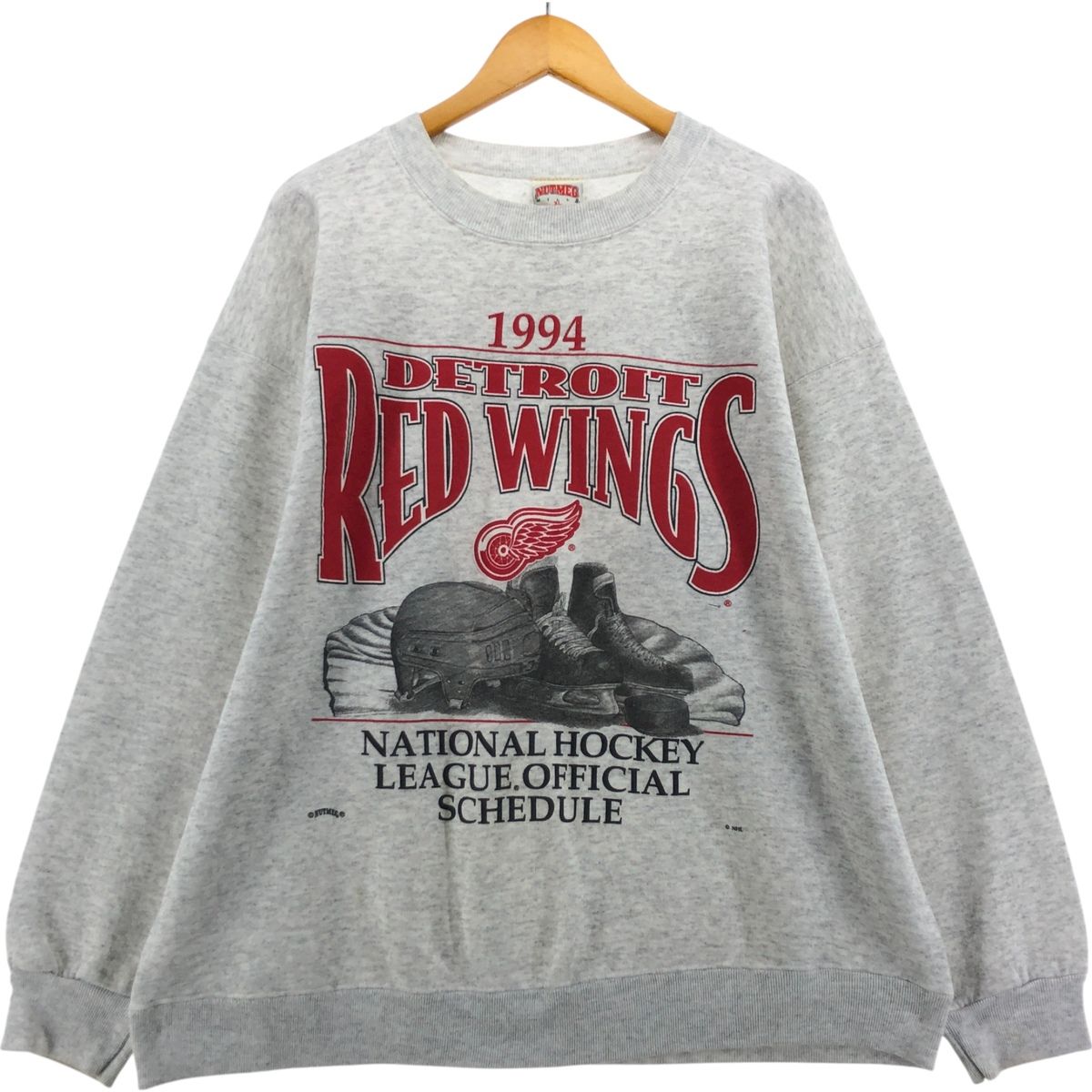 セブンイレブン 冬ギフト カタログ 古着 90年代 NUTMEG NHL DETROIT RED WINGS デトロイトレッド トップス