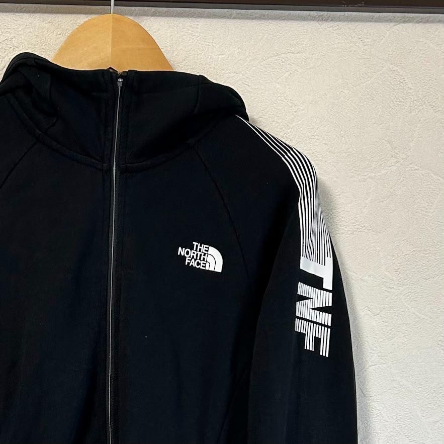 ノースフェイス ジップアップパーカー レディースMブラック 黒 TNFロゴ 美品 - メルカリ