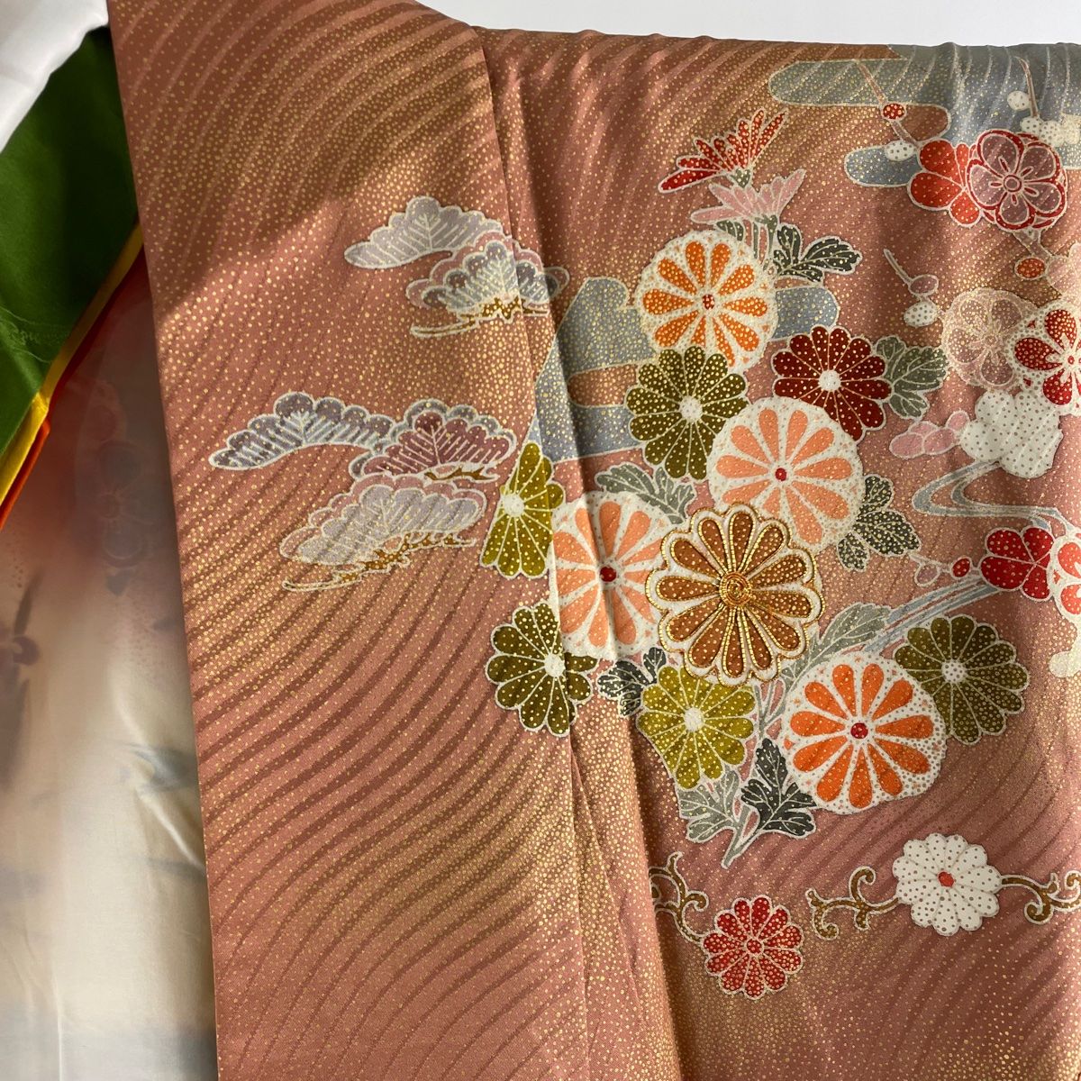 新品本物】 尾長鳥 袋帯フルセット 秀品 美品 振袖 草花 【中古】 正絹