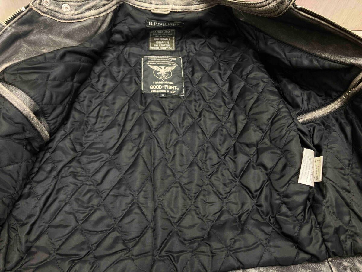 超激得，セール】 GOOD-FIGHT シングルライダースジャケット 革ジャン 牛革