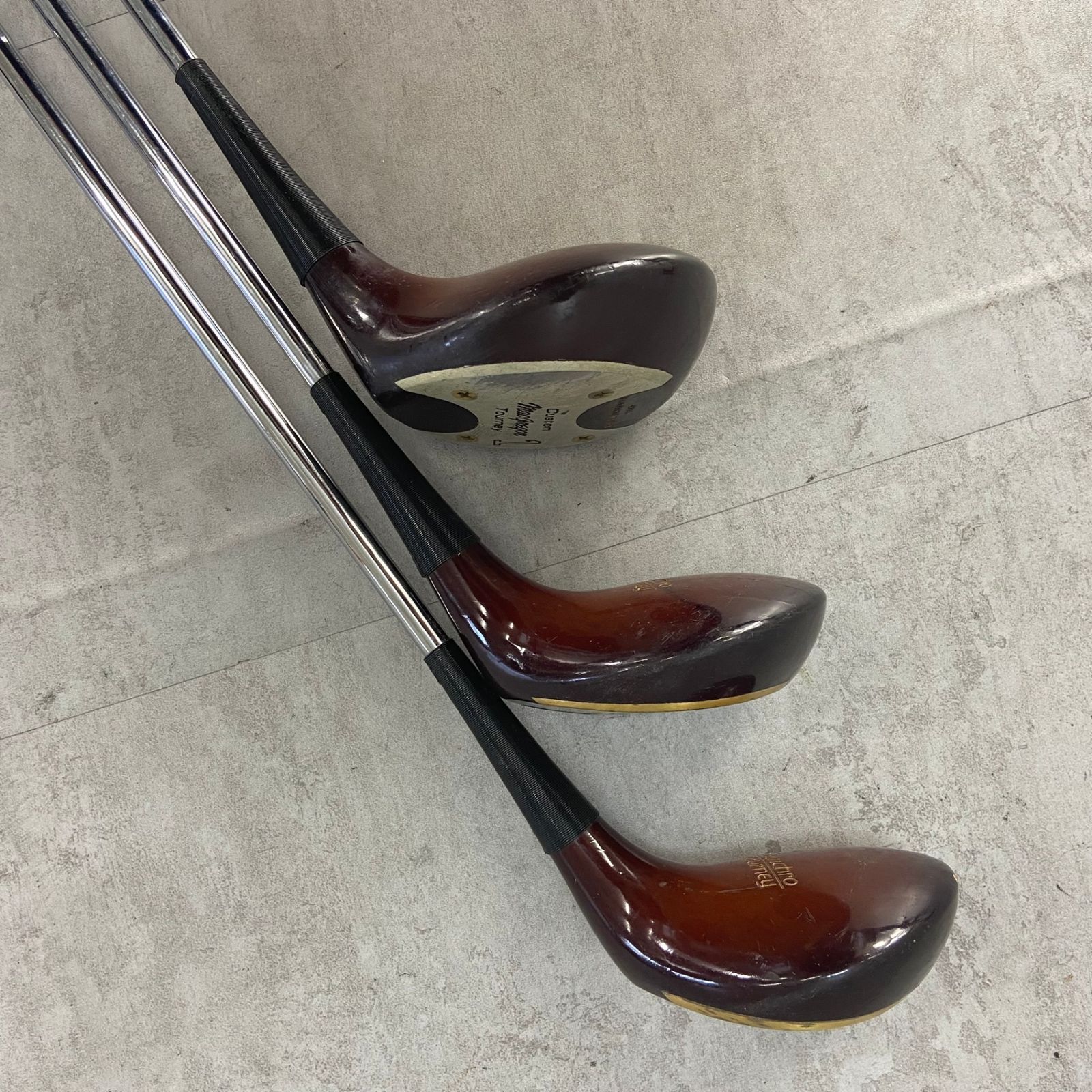 マグレガー カスタムターニー メンズゴルフ パーシモンセット 3本 右