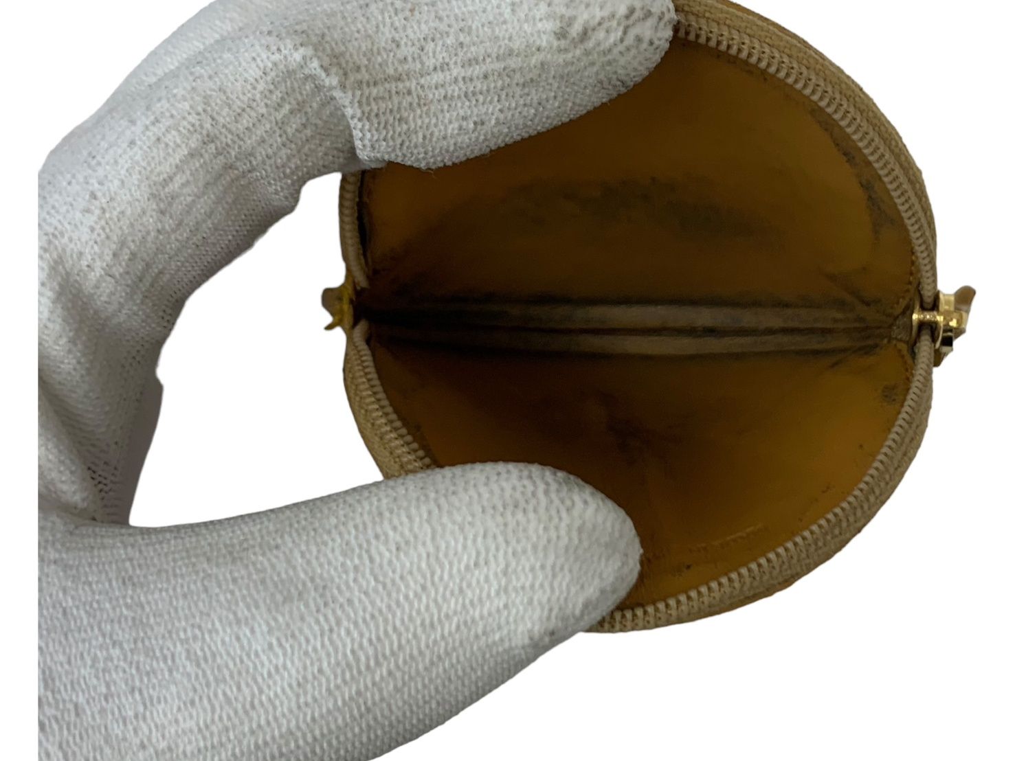 LOEWE コインケース 丸型　小銭入れ　ブラウン レザー ✨美品✨ ロエベ 丸型レザー コインケース ブラウン系