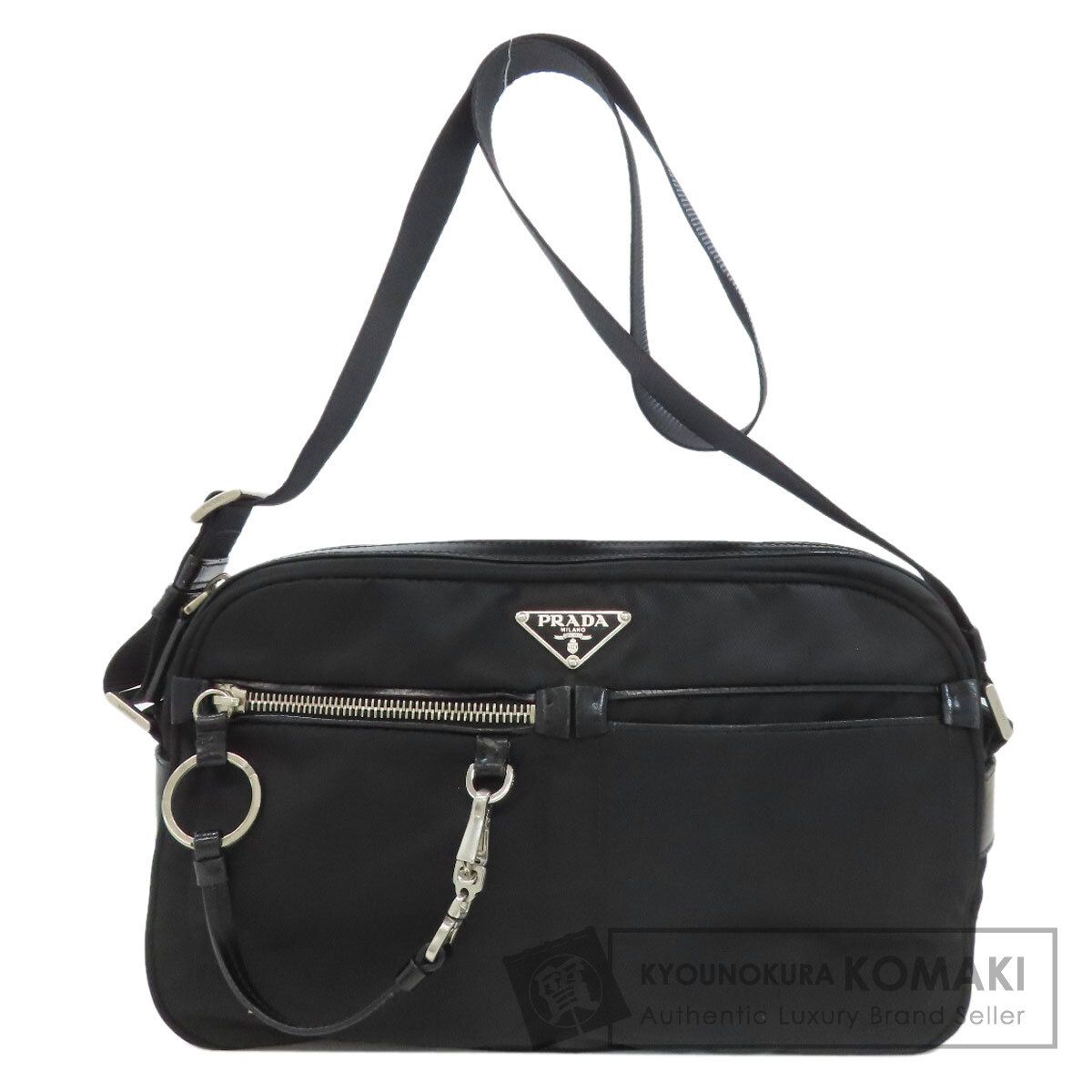 PRADA プラダ ロゴ金具 ショルダーバッグ ナイロン レディース