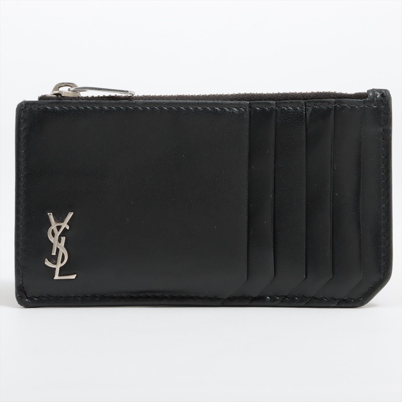 美品 現行型 サンローラン パリ YSL タイニー モノグラム ジップ 
