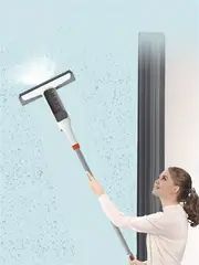 家庭用高層窓外部清掃用ガラスクリーニングツールセット 両面スプレー＆スクイージー付き特別家事清掃道具