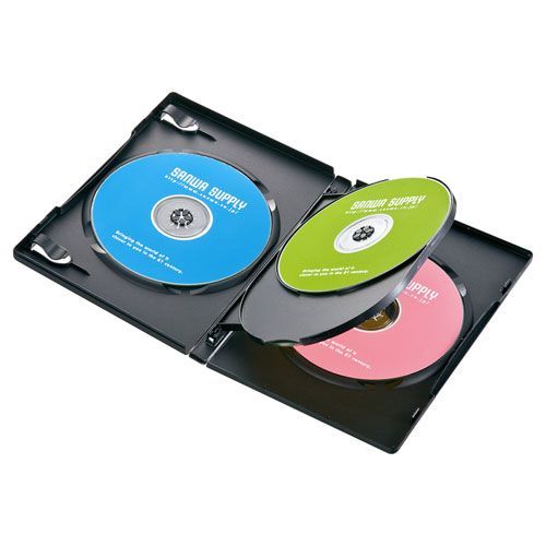 5個セット 10枚×5 サンワサプライ DVDトールケース 4枚収納 10枚セット ブラック DVD-TN4-10BKNX5