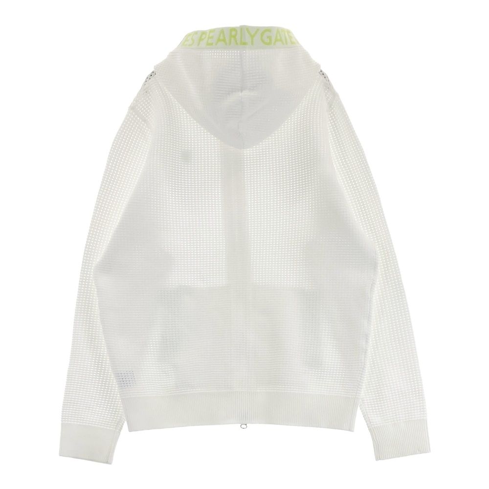 サイズ 2 PEARLY GATES パーリーゲイツ メッシュ ニット ジップパーカー ホワイト系 240101526948 ゴルフウェア レディース ストスト