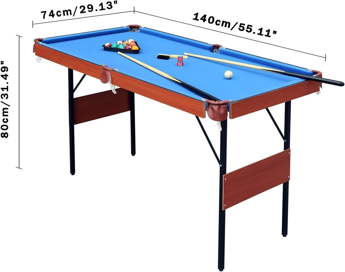 ビリヤード台、ビリヤードボール付き折りたたみビリヤードテーブル大人