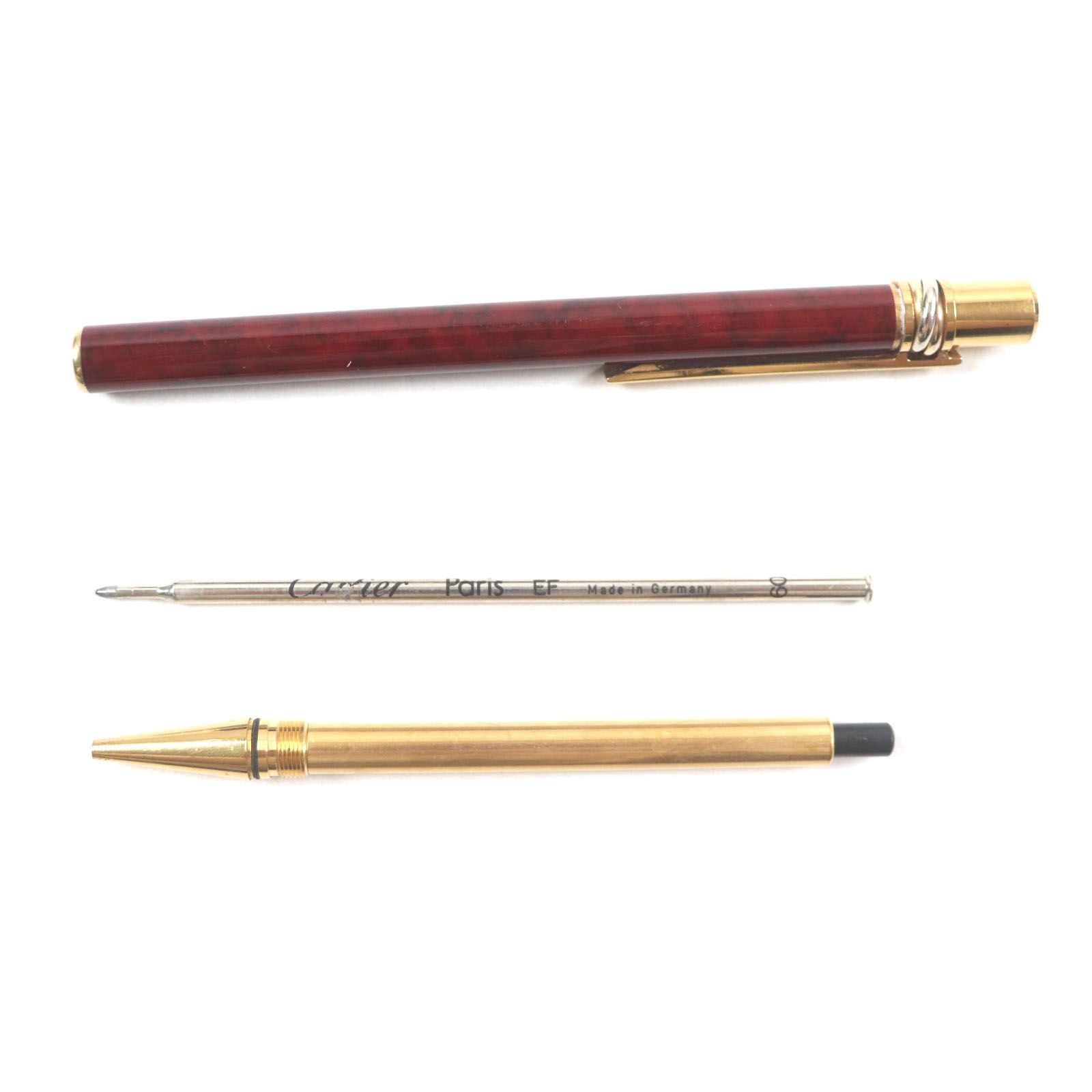 良品▽Cartier カルティエ トリニティ マーブル柄 ロゴ刻印入り