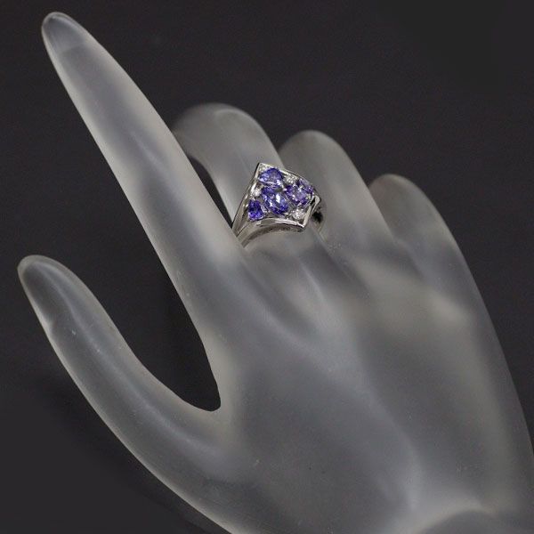 Pt900 タンザナイト ダイヤモンド リング 1.30ct D0.12ct - メルカリ