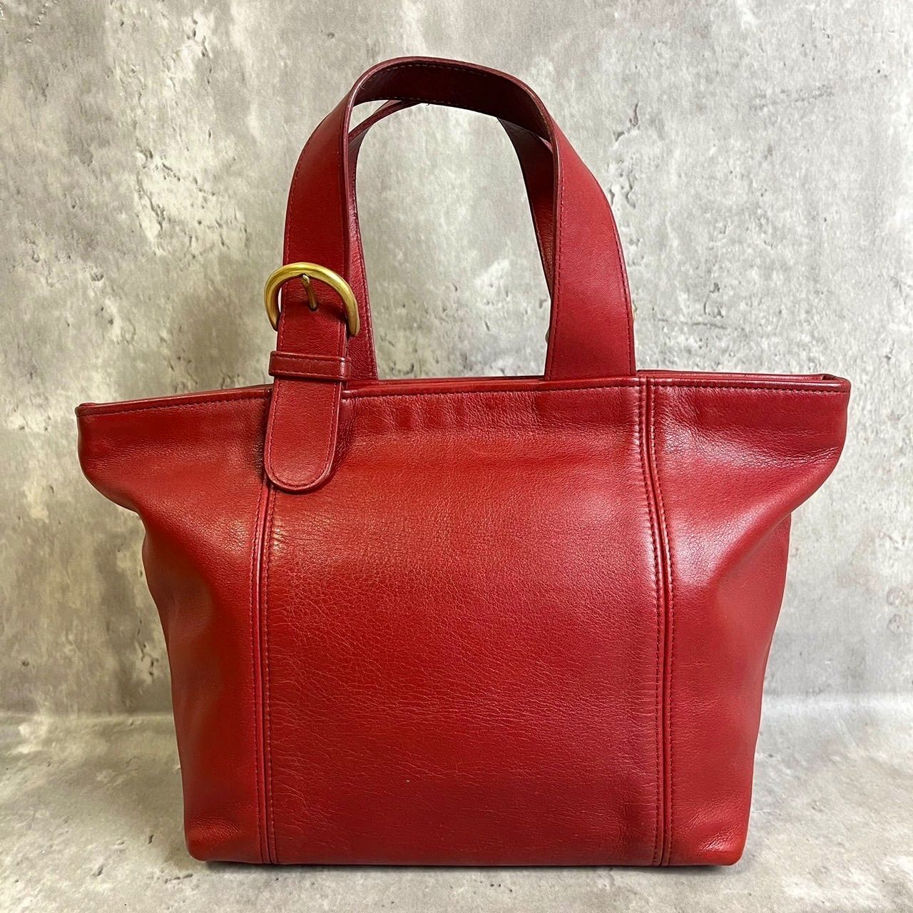 希少 テラスバッグ vintage coach オールドコーチ ハンドバッグ 赤 オールドコーチトートバッグハンドバッグクラブタンレザーレッド金具