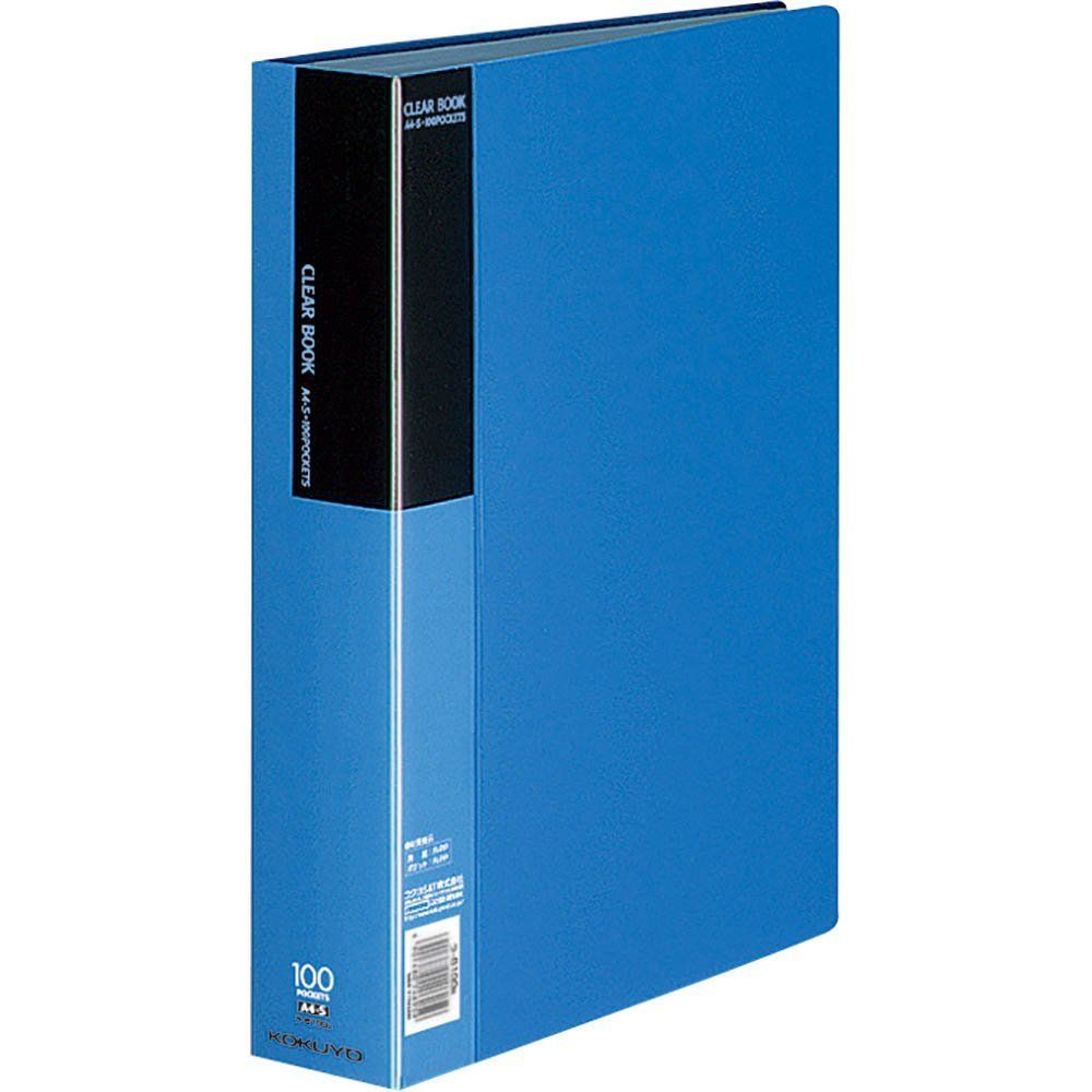 まとめ買い コクヨ クリヤーブック 固定式 青 A4縦 100枚ポケット ラ-B100B 3冊セット