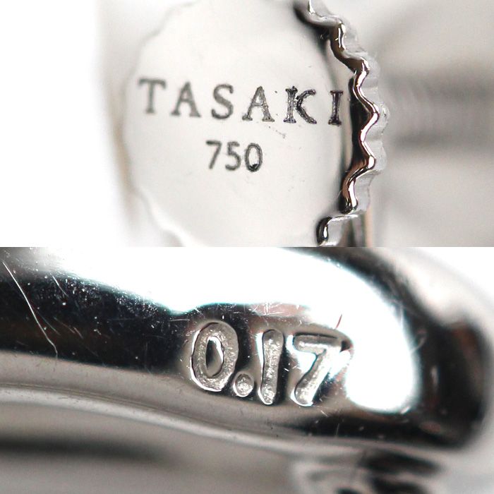 TASAKI タサキ K18WG ホワイトゴールド ダイヤ イヤリング 10202927  