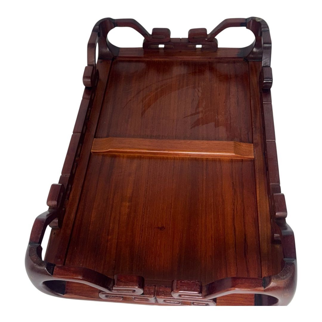 唐木 花台 香炉台 飾り台 花梨木 透かし彫り 木製 高級 華道具 盆栽台