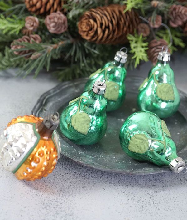 K　ヴィンテージ　クリスマス　ガラス　オーナメント2 セット K ヴィンテージ クリスマス ガラス オーナメント2 セット