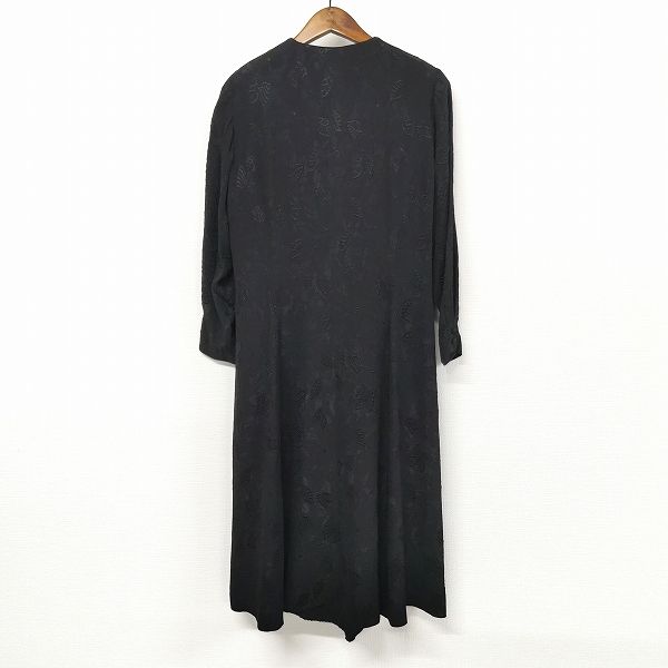 anc バライロノクラシ バラ色の暮し ワンピース 長袖 ロング 花柄 フ レース 黒 レディース 961854