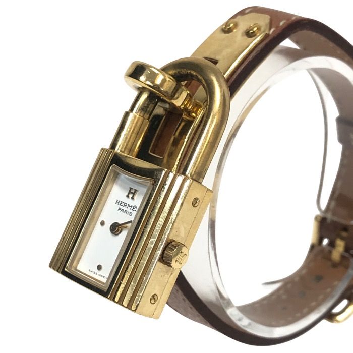 HERMES エルメス ケリーウォッチ 腕時計 ゴールド ブラウン OZ