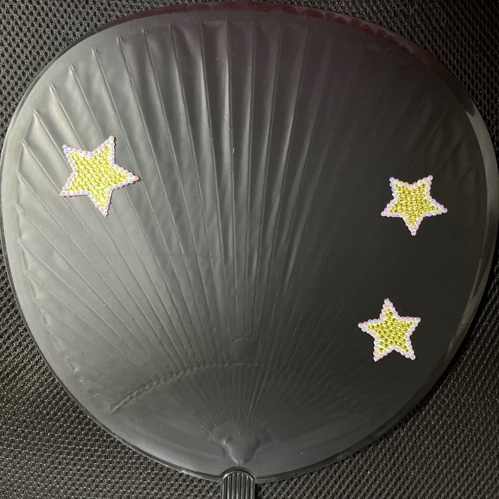 うちわデコパーツ デコパーツ 星形 各色 イエロー ゴールド シルバー 蛍光色