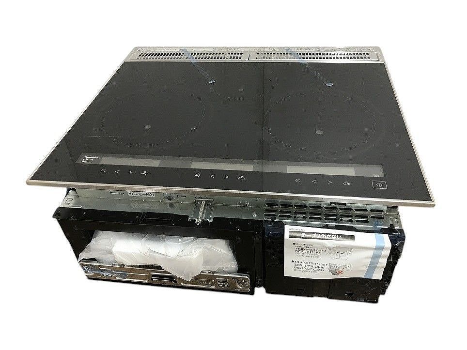 Panasonic パナソニック ビルトイン IHクッキングヒーター KZ-A1T6K 3口 ジェットブラック 20 PUK660364相