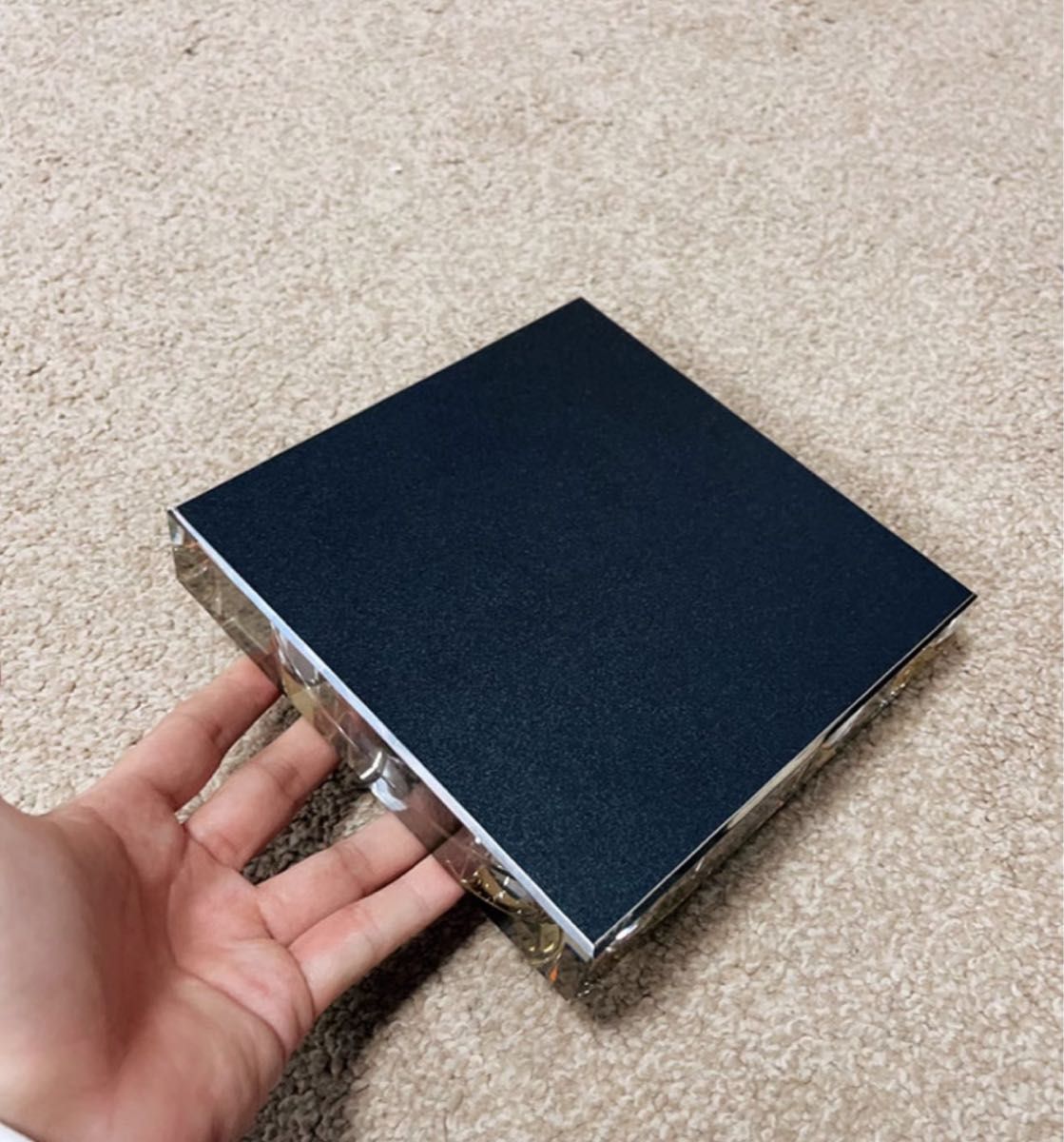 ROLLS ROYCE ガラス灰皿 ロールスロイス RR ロゴプレート クリスタル ガラス 灰皿 ゴールド