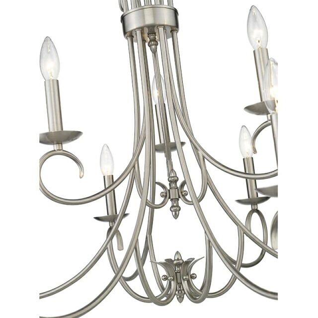 クロム 9灯 アイアンシャンデリア アンティーク調 対応 8畳12畳送料