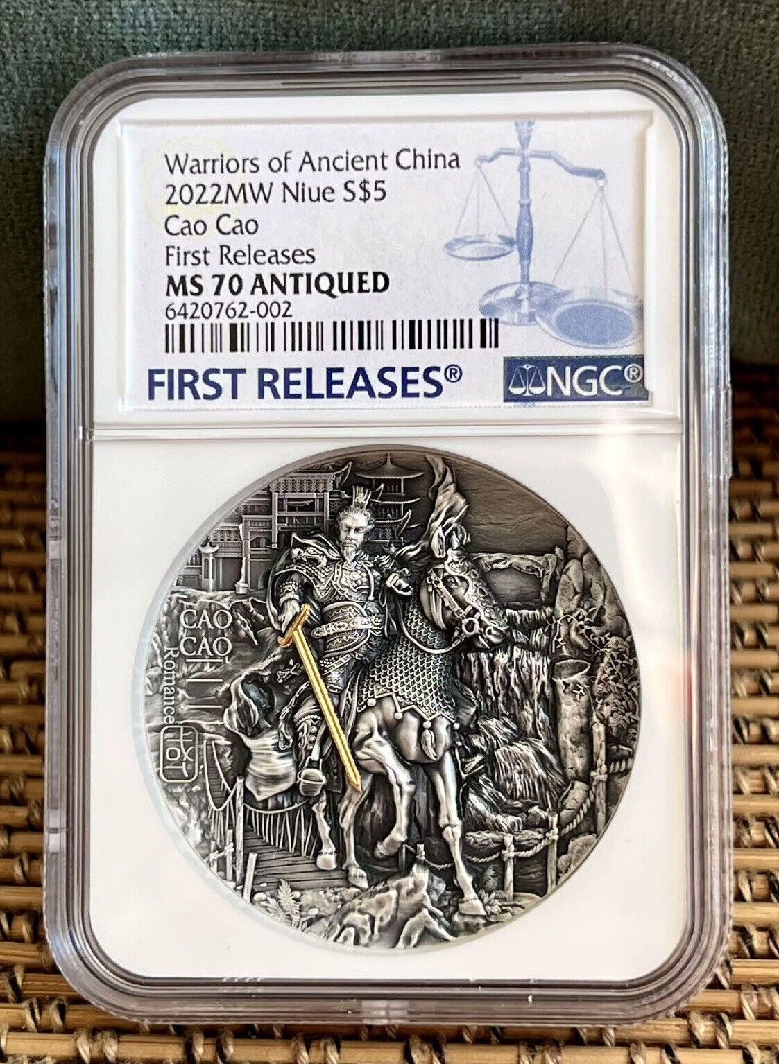 NGC MS70 Niue 2025 Romance Of The 3 Kingdoms CAO CAO 曹操 2Oz Silver Coin