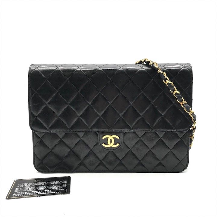 シャネル ココマーク マトラッセ プッシュロック チェーンショルダーバッグ ラムスキン レディース CHANEL 【1-0264485】 CHANEL - シャネル ココマーク マトラッセ プッシュロック チェーン