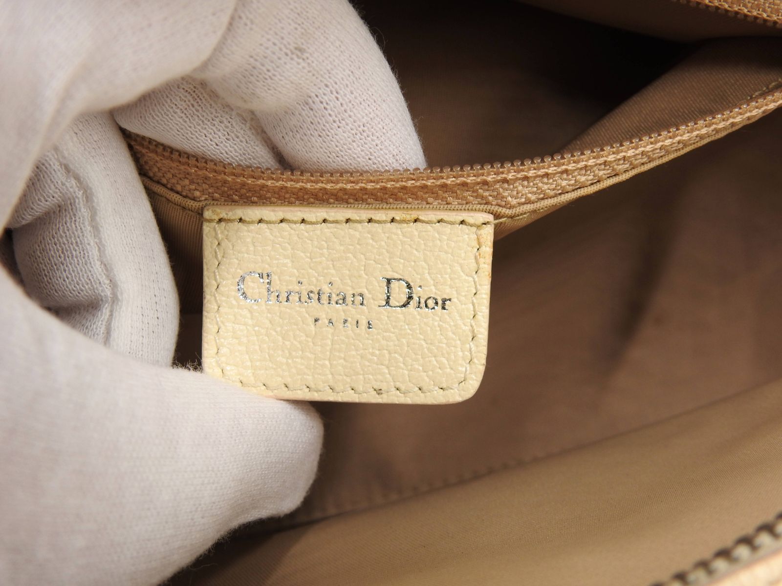 クリスチャンディオール トロッター柄 ヴィンテージ　インナーベスト ブルー ヴィンテージ オールド Dior トロッター ECLAIRジップ