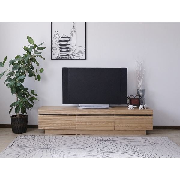  TVボード（ナチュラル） 幅約180cm [完成品］【代引不可】 テレビ台