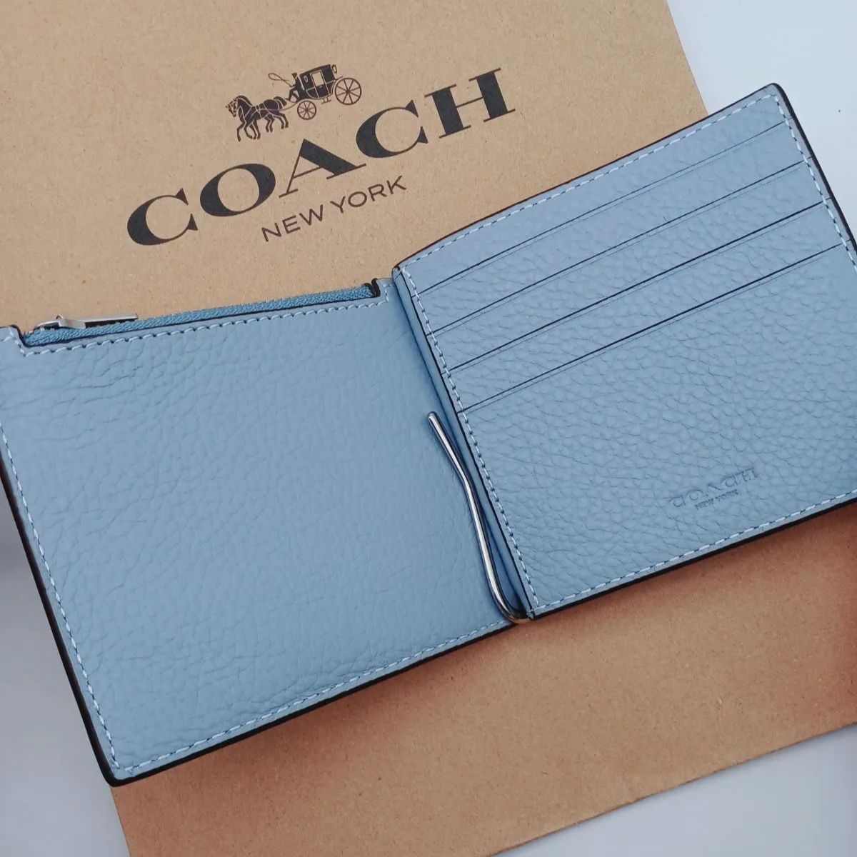 新品 COACH マネークリップ 財布 ジップ 送料込み メンズ商品 14,000