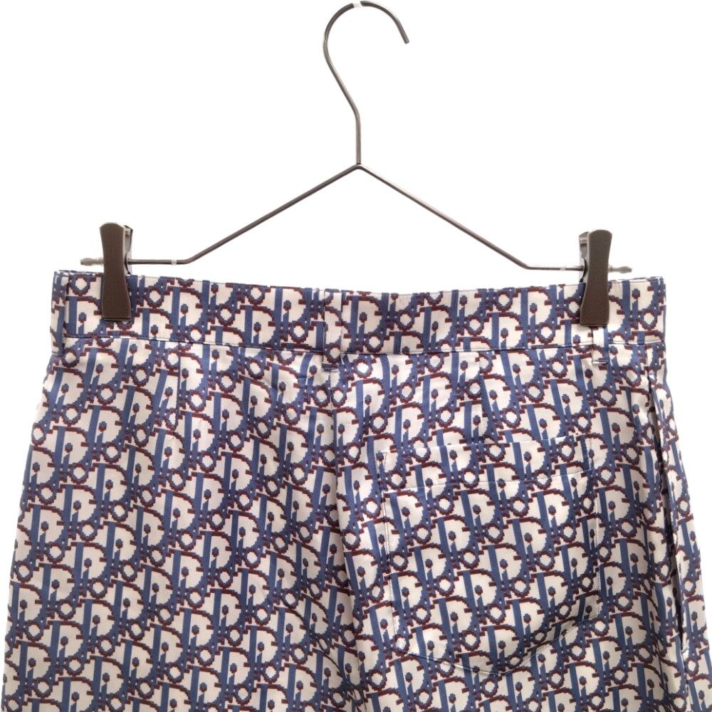 DIOR (ディオール) 20SS オブリーク総柄シルクハーフパンツ ネイビー  