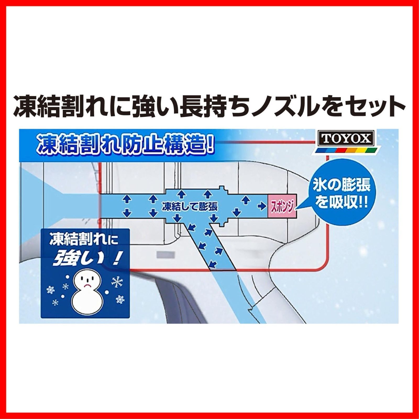 ねじれに強いホース付き