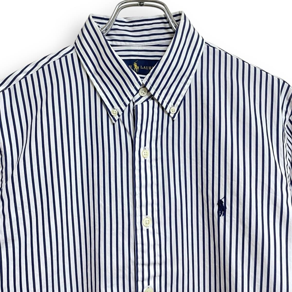 RALPH LAUREN ラルフローレン ボタンダウン ストライプ 長袖 シャツ M