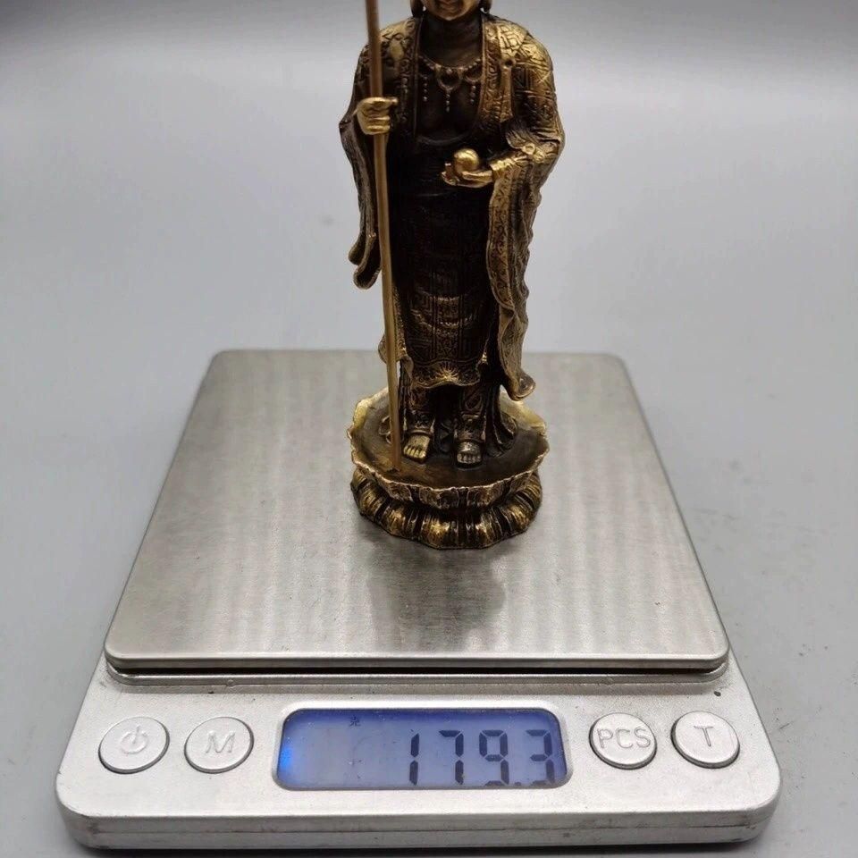 銅製 地蔵王菩薩 仏像 礼仏 供養 装飾品 工芸品 美術品 仁】『銅製・金鍍・彩繪・西王母娘娘像・仏教古美術・供養品
