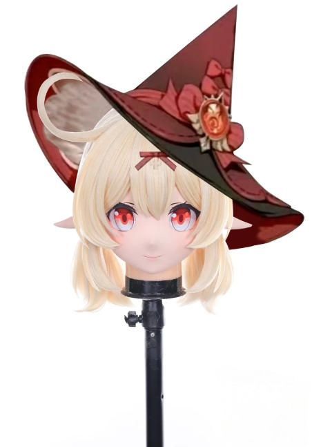 全頭マスク ロック付き NO.1148 フルマスク ドール ヘッドロリータ人形 コスプレ マスク 仮装 着ぐるみ 二次元