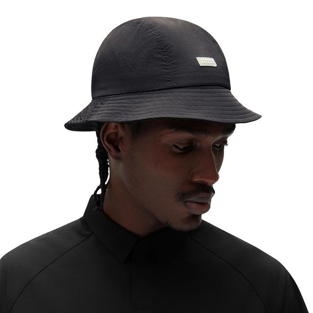 KITH NYC キスニューヨークシティ 25SS K-Tech Wrinkle Nylon Camper Bucket Hat ナイロンバケットハット 25095060005210 Black 帽子 KITH NYC キスニューヨークシティ 25SS K-Tech Wrinkle Nylon Camper