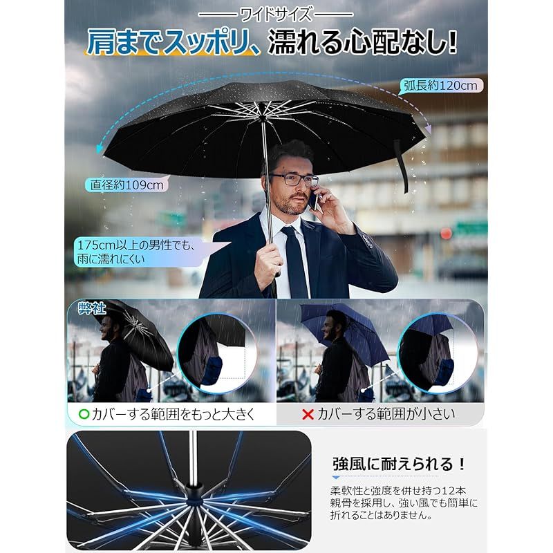 未使用️ 折りたたみ傘 折り畳み傘 逆折り式 ワンタッチ　晴雨兼用　日傘