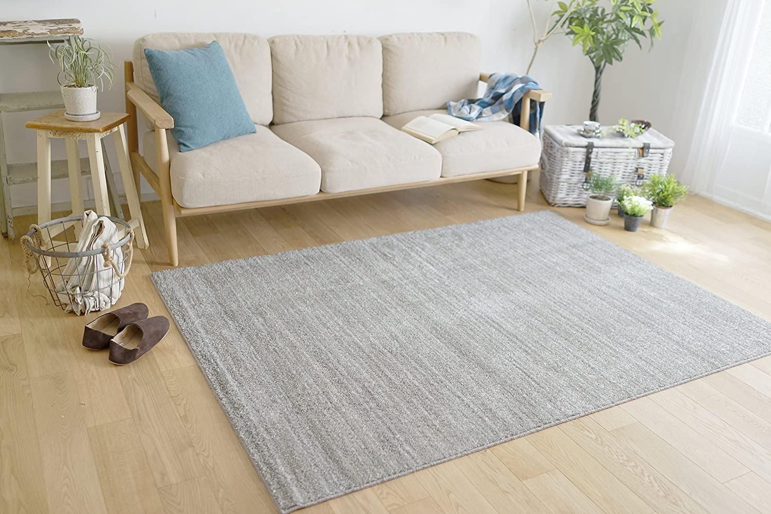 3営業日で発送 スミノエ Suminoe スミノエ ラグ カーペット ライトグレー 200×300cm 防ダニ 防炎 リュストル