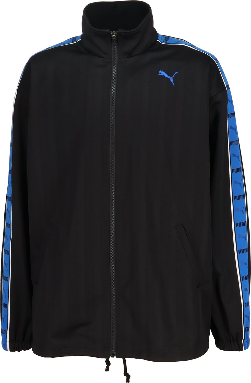 プーマ PUMA シャドウ ストライプ SHADOW STRIPE ニットジャケット メンズ アウター ジャージ トレーニングウェア ロゴ セットアップ ポケット 部屋着 527754 51 PUMABLACK-PUMATEA