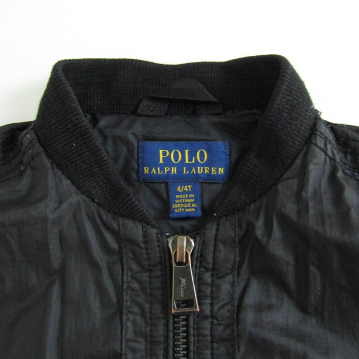 ポロラルフローレン ブラック MA-1ジャケット Sサイズ POLO Ralph Lauren MA-1 Bomber Jacket ポロ・ラルフローレン MA