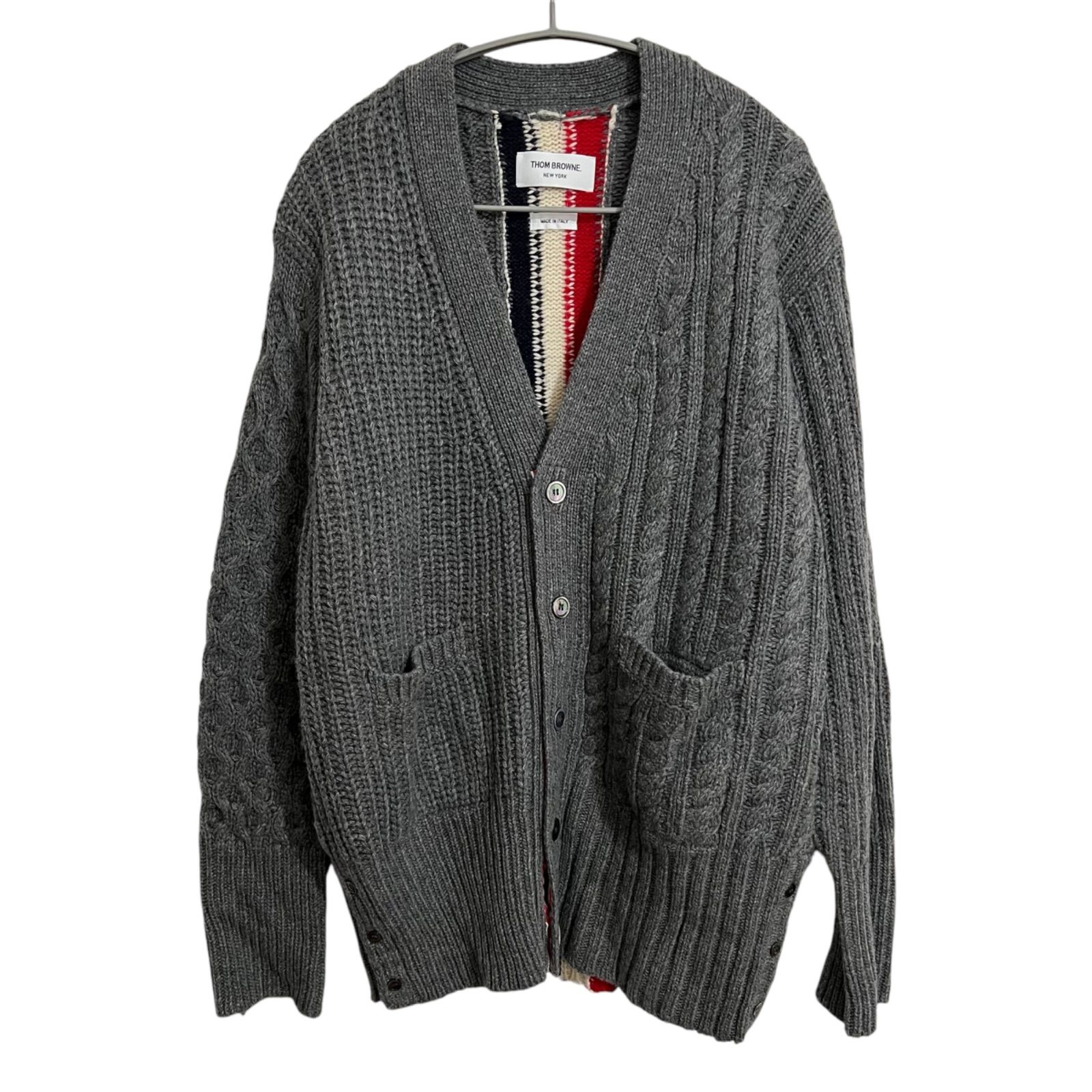【値下不可】THOM BROWNE ケーブルニットカーディガン THOM BROWNE. NEW YORK トムブラウン ケーブル編み ニット