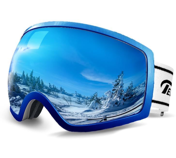 登山 男女兼用 ジュニア goggles ski 耐衝撃 軽量 ベンチレーション ヘルメット対応 メガネ対応 大視界 紫外線防止 防風/防雪/晴れ/曇り/全天候 滑り止めベルト イタリア製曇り止めレンズ ゴーグル ゴーグル スノーボード UV400保護 メンズ