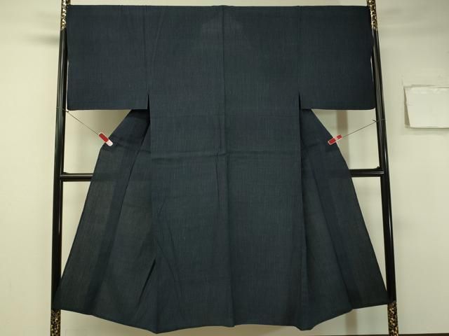 平和屋着物▽男性 結城紬 単衣 雨縞 正絹 逸品 CAAS0670vp EU