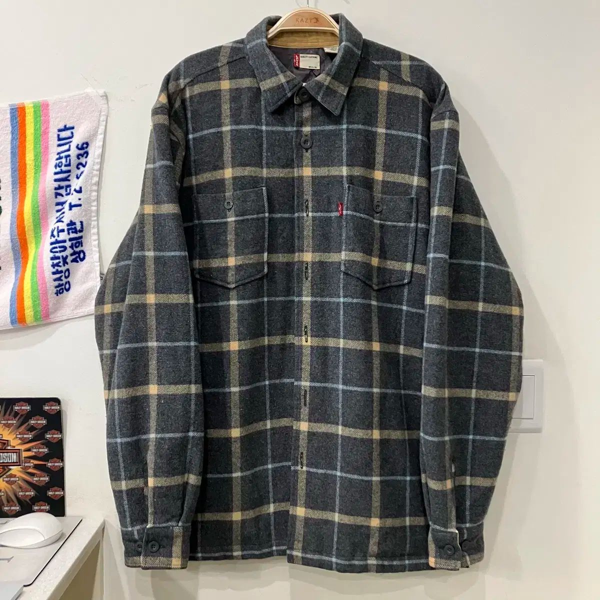 【雷市場（ポンジャン）商品韓国直送】 98 LEVI'S(リーバイス) キルティング ウール シャツ ジャケット