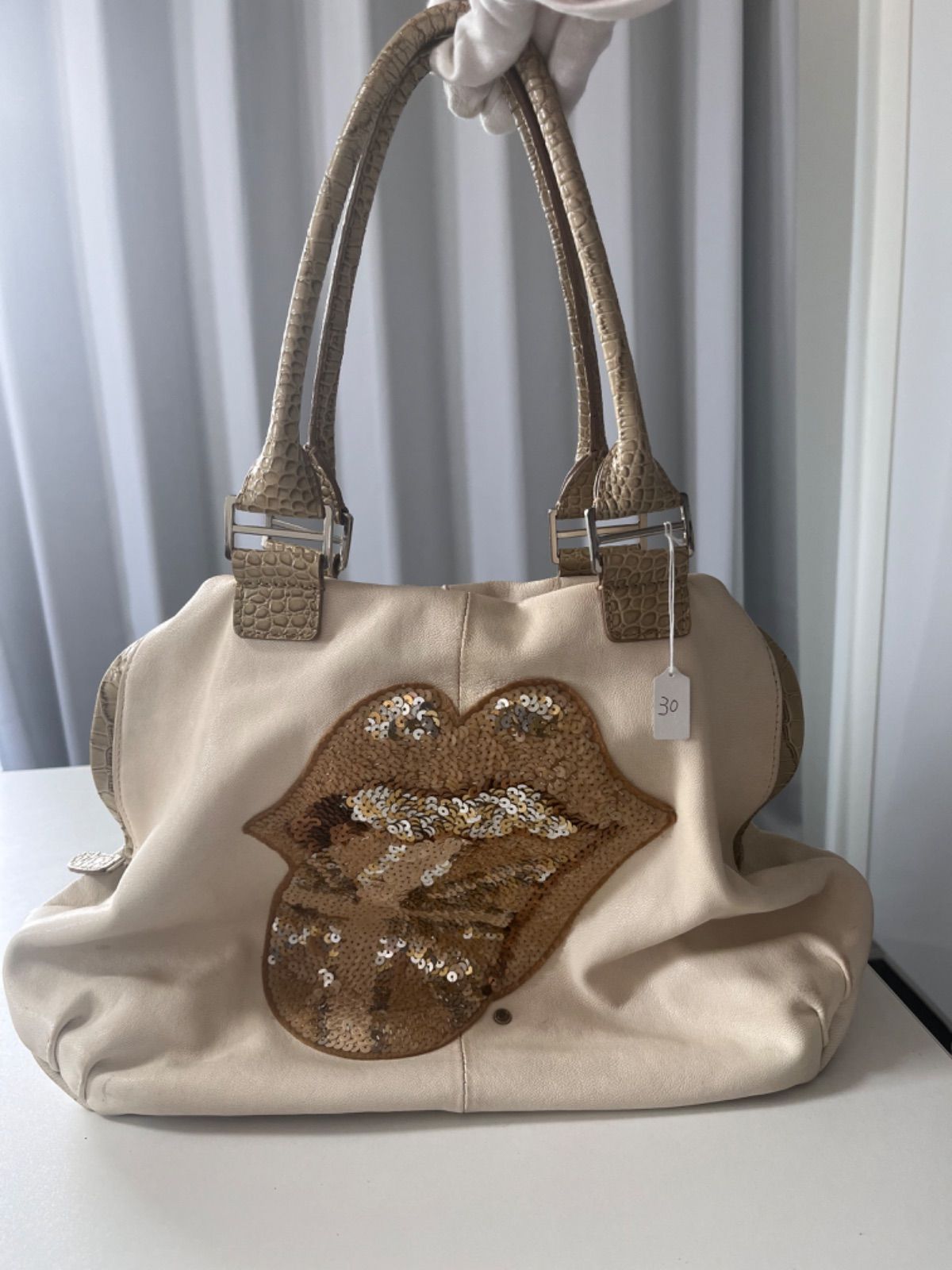 ムータ ローリングストーンズ レザー ﾊﾝﾄﾞﾊﾞｯｸﾞ ｽﾊﾟﾝｺｰﾙ（muta ムータ  