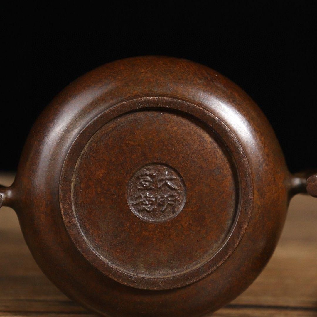 銅製 双魚耳香炉 室内盤香炉 茶道香り炉 香道具 工芸品 置物 銅製 双魚耳香炉 室内盤香炉 茶道香り炉 香道具 工芸品 置物