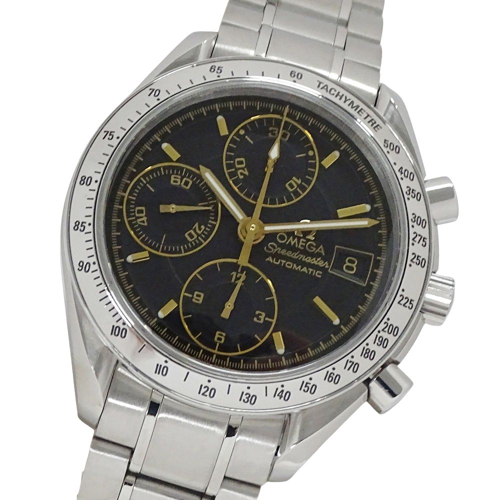 オメガ OMEGA スピードマスター デイト 3513.54 時計 メンズ ブランド クロノグラフ 自動巻き AT ステンレス SS シルバー ブラック 磨き済み