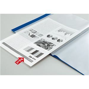 コクヨ クリヤーブック（固定式・サイドスロー）A4タテ 40ポケット 背幅18mm ダークグレー ラ-820DM 1セット（10冊） コクヨ クリヤーブック（固定式・サイドスロー）A4タテ 40ポケット 背