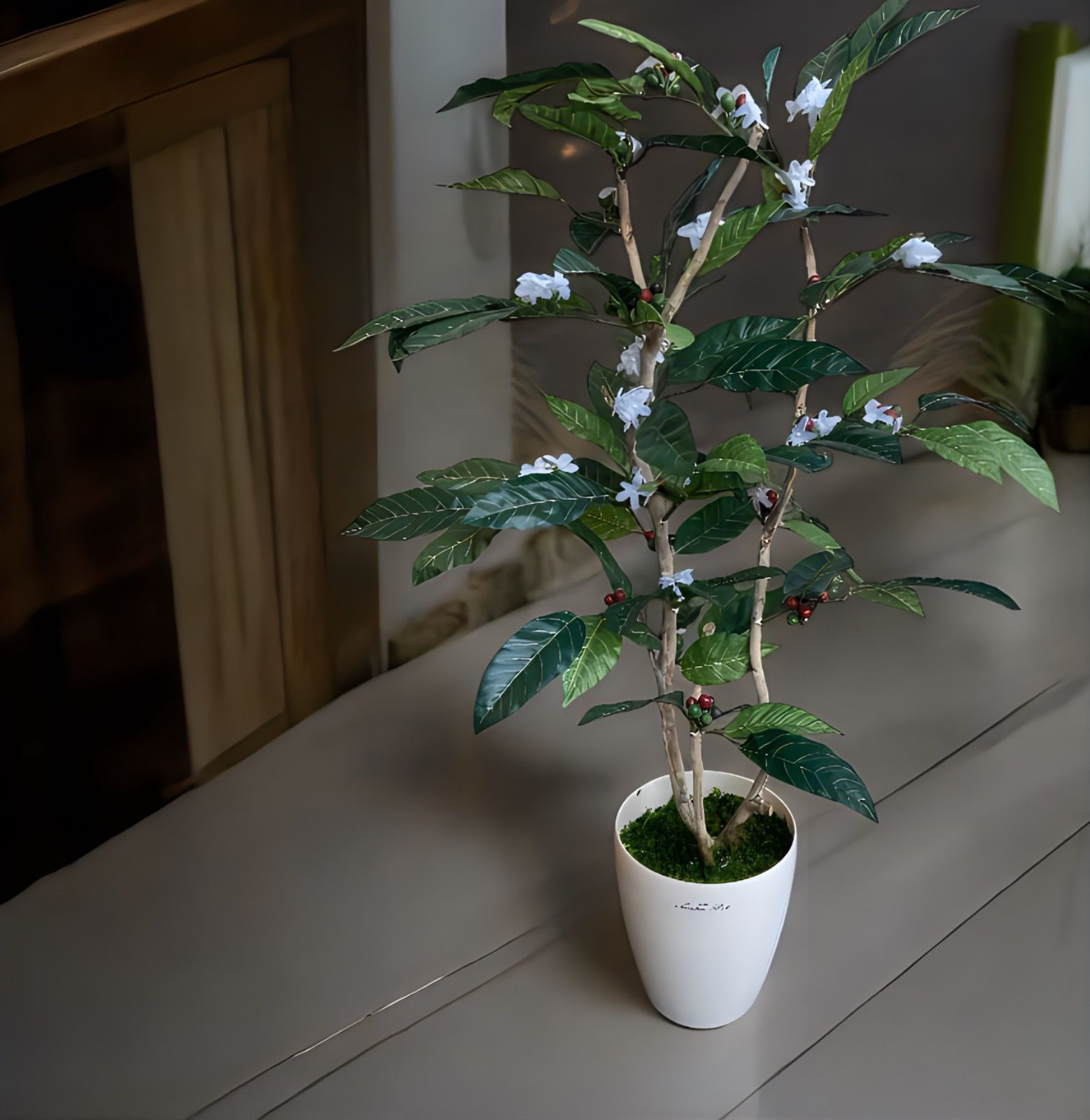 光触媒 人工観葉植物 ウォールグリーン フェイクグリーン コーヒーの木 